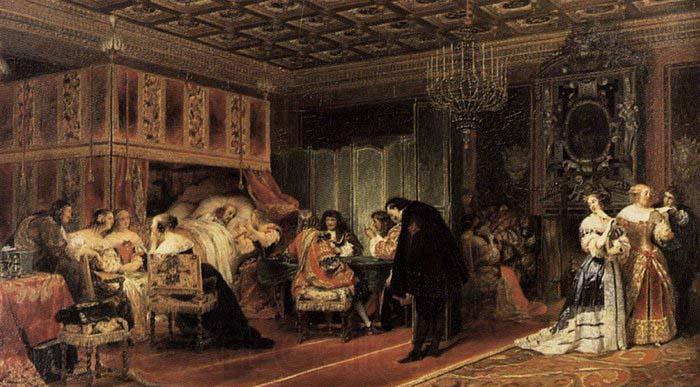 Paul Delaroche Cardinal Mazarin's Last Sickness Norge oil painting art